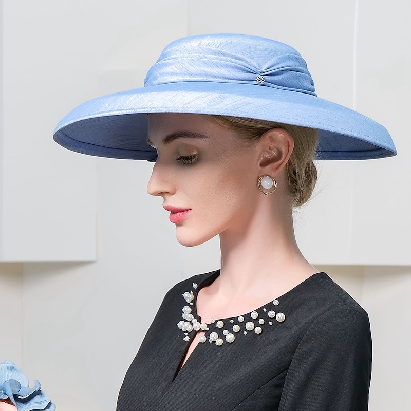 Hair Combs Hats Headwear Flax Sinamay Fedora Hat Sinamay Hat Casual Tea Party Retro Lady With Cap Beading Headpiece Headwear/ Special Occasion / Office & Career / Casual / Graduation / Congratulations2