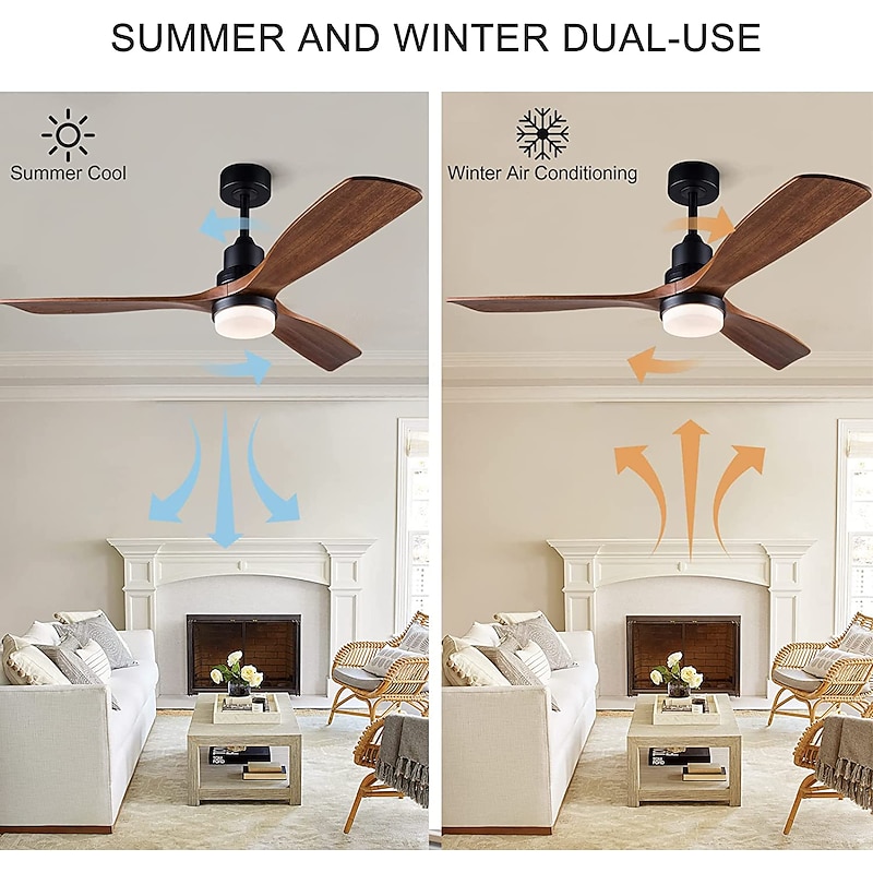 Ceiling Fan with Light App & Remote Control 105/130cm Dimmable 6 Wind Speeds Modern Ceiling Fan for Bedroom, Living Room, Small Room 110-240V4
