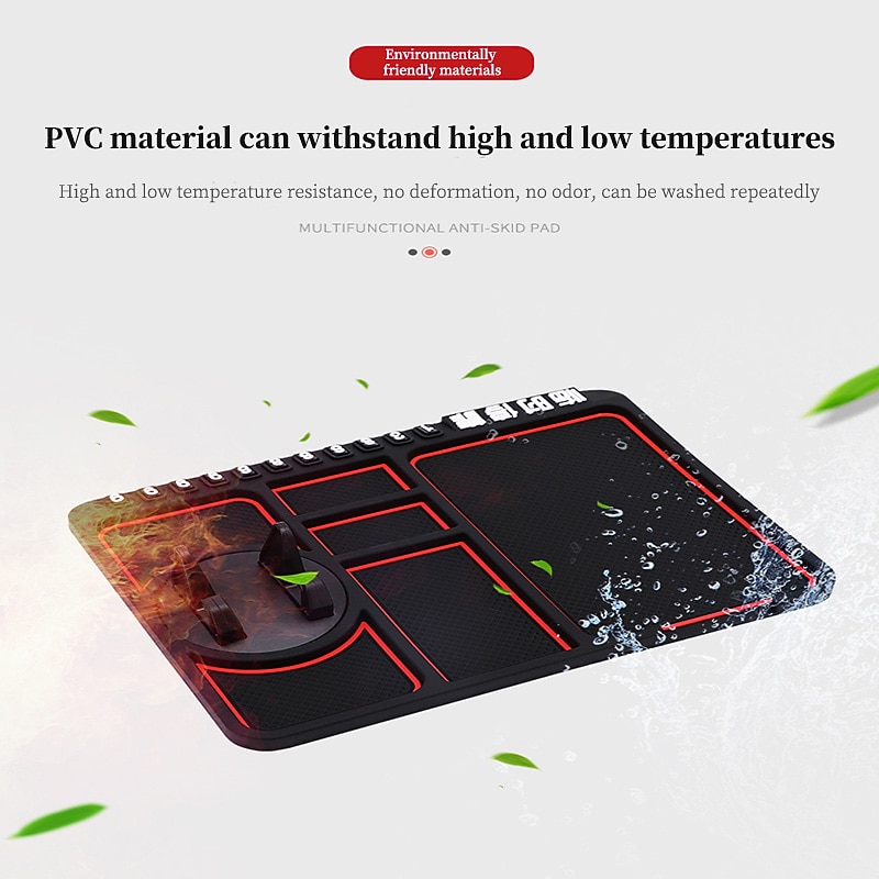 Dashboard Phone Holder Portable Multifunction Anti-Slip Phone Holder for Car Dashboard Compatible with Samsung Galaxy iPhone Phone Accessory3