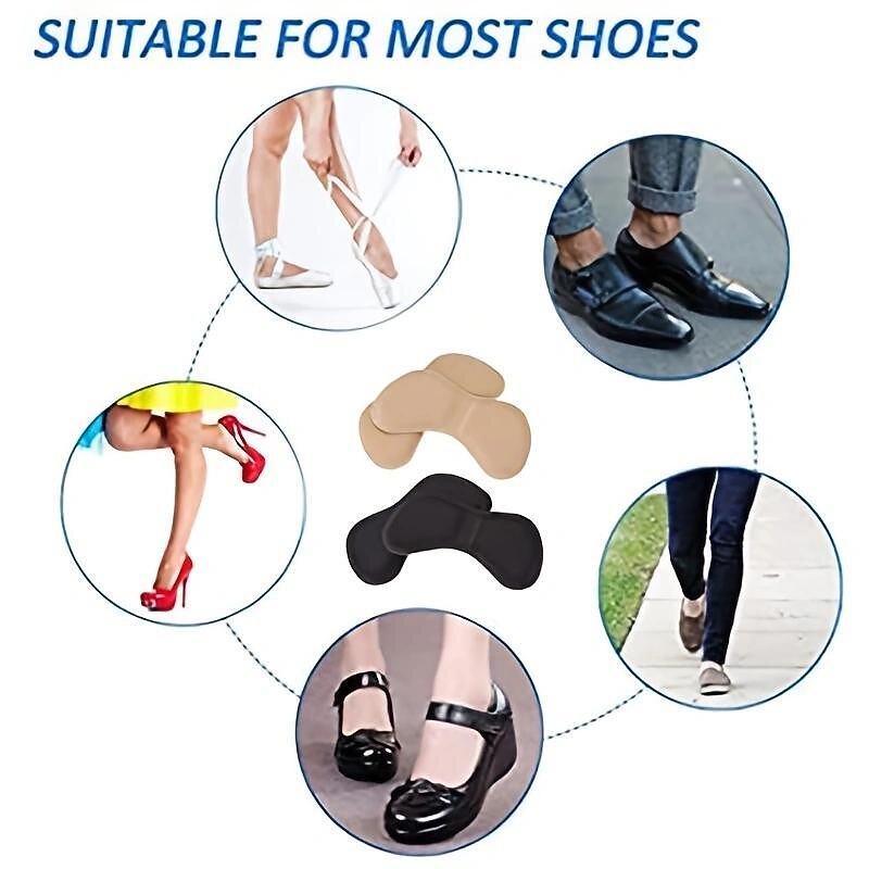 1 Pair Heel Stickers Comfortable Non-Heel Feet Half Size Pad Women's Anti-Wear Heel Stickers Anti-Drop Heel Non-Slip Shoes Back Stickers3