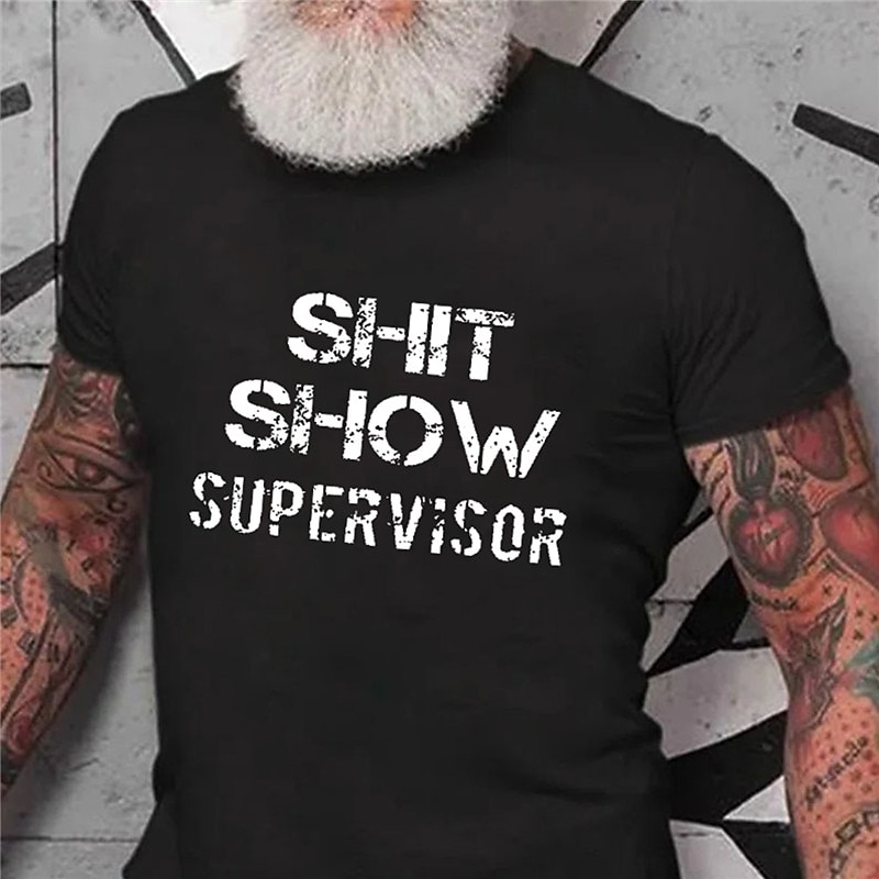 Men's Letter Graphic Prints T Shirt Graphic Tee Cotton Short Sleeve Graphic Shirt Black White Yellow Comfortable Tee Outdoor Street Fashion Designer Clothing2