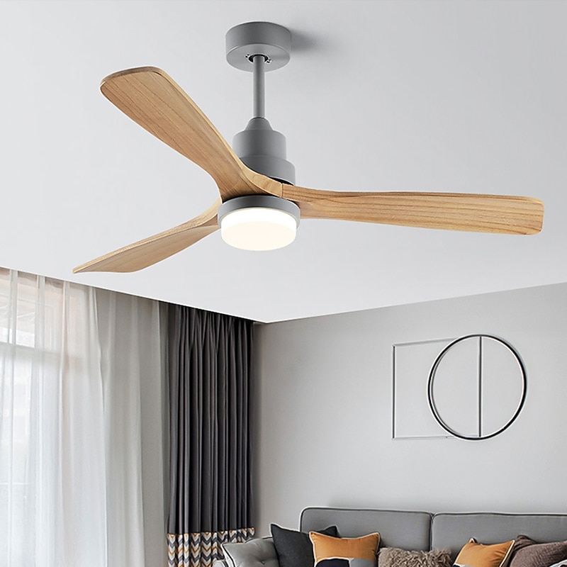 Ceiling Fan with Light App & Remote Control 105/130cm Dimmable 6 Wind Speeds Modern Ceiling Fan for Bedroom, Living Room, Small Room 110-240V3