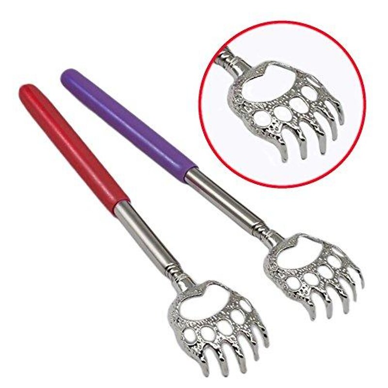 1PC Telescoping Back Scratcher - Extendable Telescope Back Scratchers - Bear Claw Metal Telescopic Backscratcher Eliminating Back Itching3