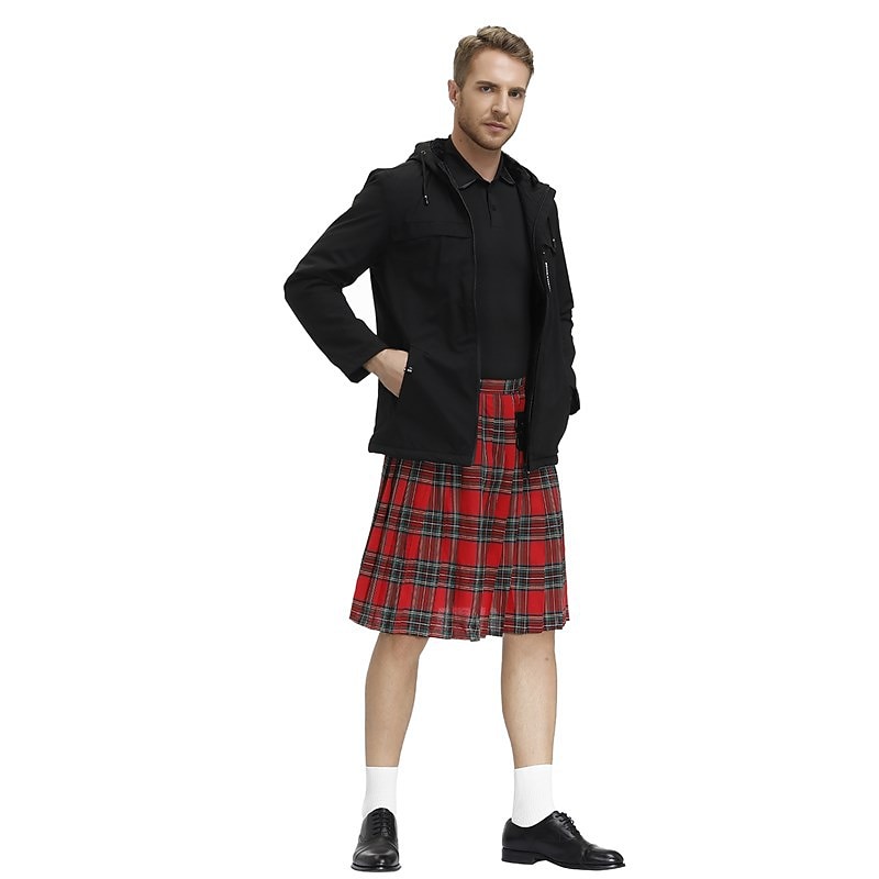 Retro Vintage Punk & Gothic Medieval Skirt Scottish Utility Kilts Fancy Dress Men's Celtic Masquerade Casual Daily Adults' Skirts3