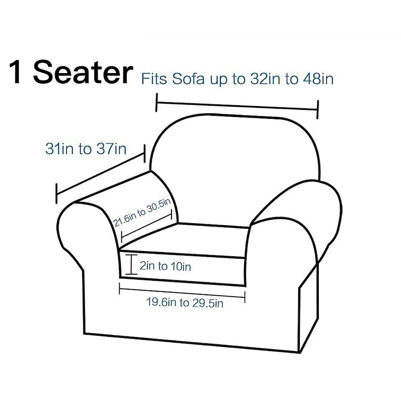 Stretch Single Sofa Cover For Dogs Pet, Armchair Slipcover 1 Seater Couch Furniture Protector with Elastic Bottom Washable Couch Furniture Protector2