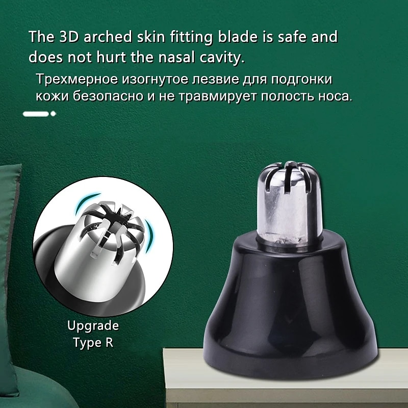 Nose Hair Trimmer Nostril Ear Hairs Electric Removal Shaver Clipper Machine Trimmer for Men Safely USB Charging Epilators3