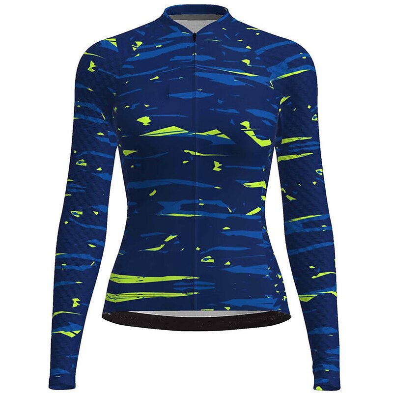 Women's Cycling Jersey Gradient Floral Botanical Long Sleeve Bike Jersey Top with 3 Rear Pockets Mountain Bike MTB Road Bike Cycling Quick Dry Reflective Strips Back Pocket Moisture Wicking Sports2