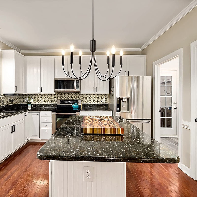 6-Light 60 cm Candle Style Chandelier Metal Sputnik Painted Finishes Vintage Country 110-120V 220-240V4