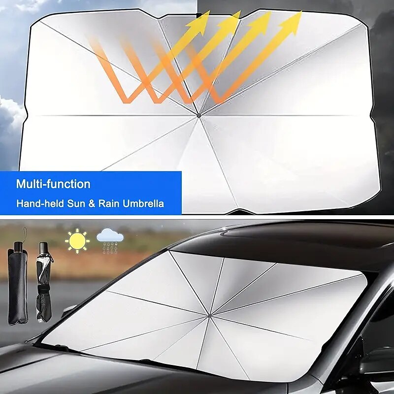 Car Sunshade Umbrella for Front Window, Foldable UV Protection Interior Sun Shade, Auto Windshield Cover, UV Blocker for Car3