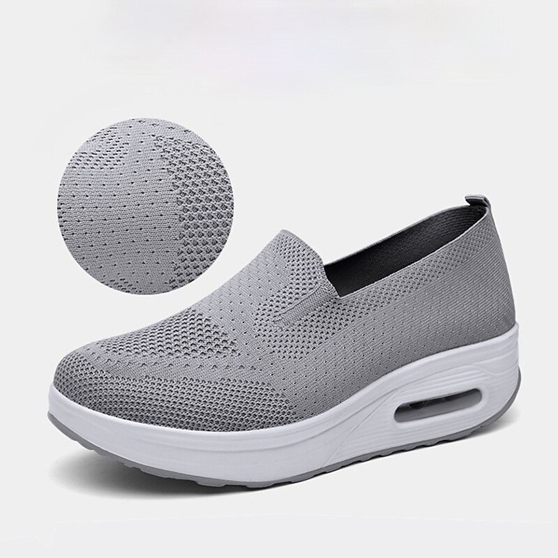 Women's Breathable Slip-On Platform Sneakers – Comfortable and Stylish Walking Shoes2