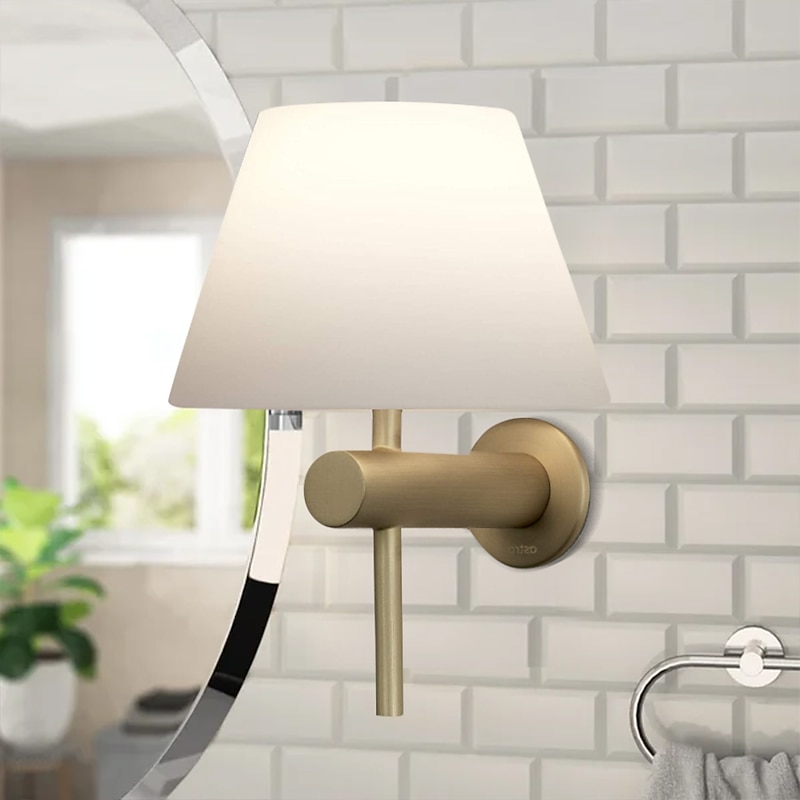 Vanity Light LED Mirror Front Lamp Waterproof IP20 Iron Fabric LED Bathroom Lights Over Mirror Black Wall Lighting Fixtures for Bathroom Bedroom Living Room Cabinet