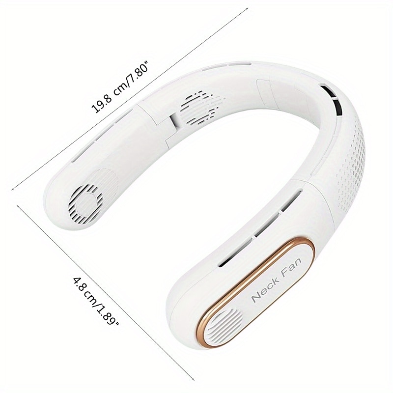 Foldable Neck Fan with 4000mAh Battery – USB Rechargeable Bladeless Cooling Fan with Quiet Operation for Outdoor Use2