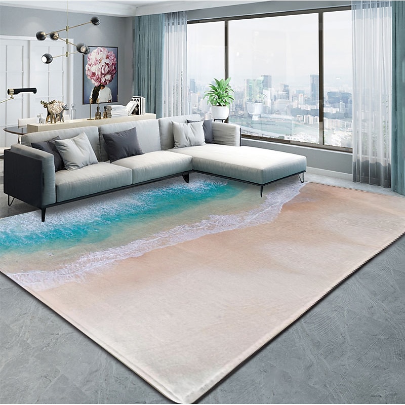Rug Seawater Floor Mat Anti-Slip Door Mat Hallway Carpets Area Rugs Washable for Bedroom Living Room Kitchen Bathroom - Main Image