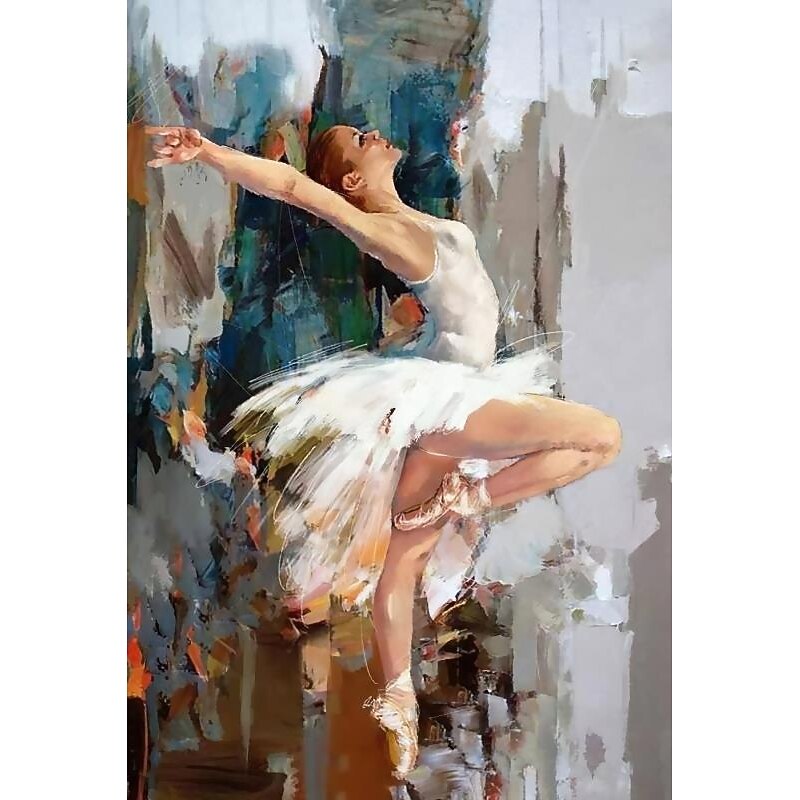 People Wall Art Canvas Abstract Ballet Girl  Posters and Prints Dancing Ballerina Picture for Living Room Home Decor No Frame3