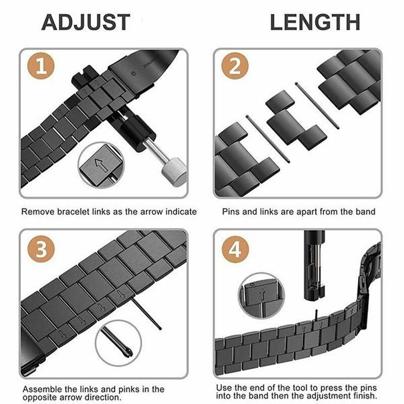 Watch Link Removal Tool Kit, Watch Band Tool with 3 Extra Pins for Watch Band Link Pin Removal and Watch Sizing2