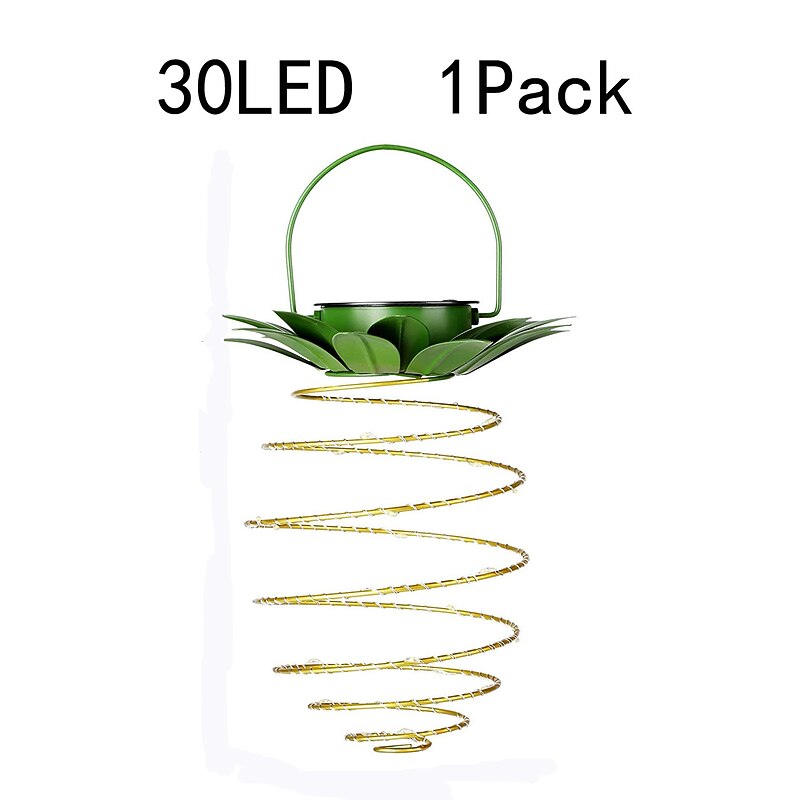 Solar Pineapple Lamp Iron Lantern Led Copper Wire Lamp String Outdoor Waterproof Garden Decorative Hanging Lamp4