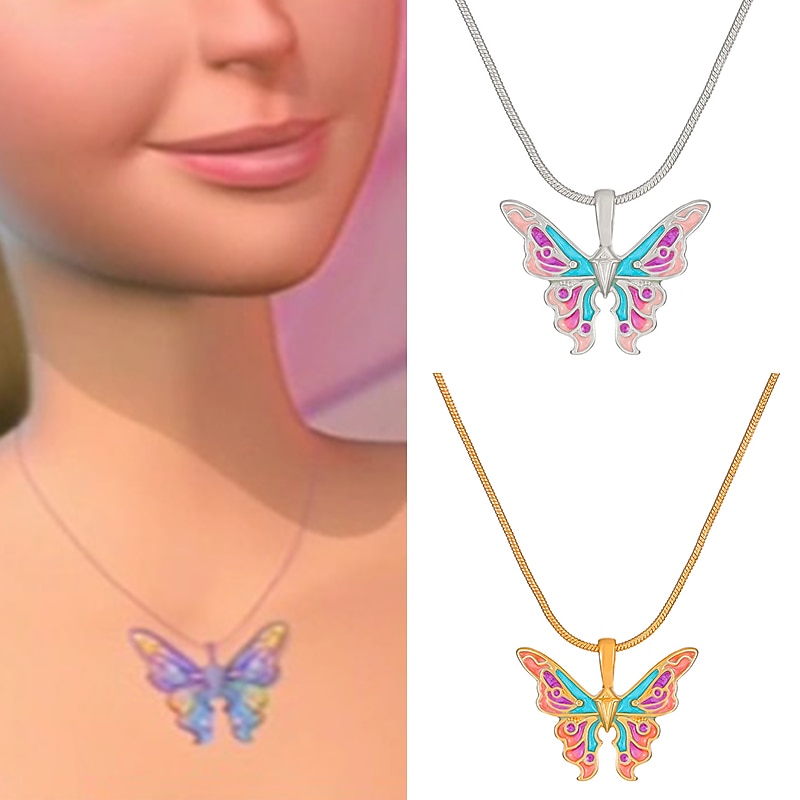 Doll Elina Necklace Chic & Modern Princess Y2K Movie Cosplay for Women's Girls' Kid's Adults' Bachelorette Party