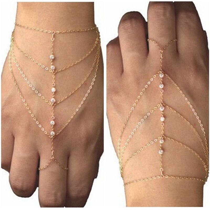 Women's Bracelet Layered Wedding Birthday Cute Personalized Luxury Elegant Alloy Bracelet Jewelry Gold For Formal Holiday Date Birthday Festival2