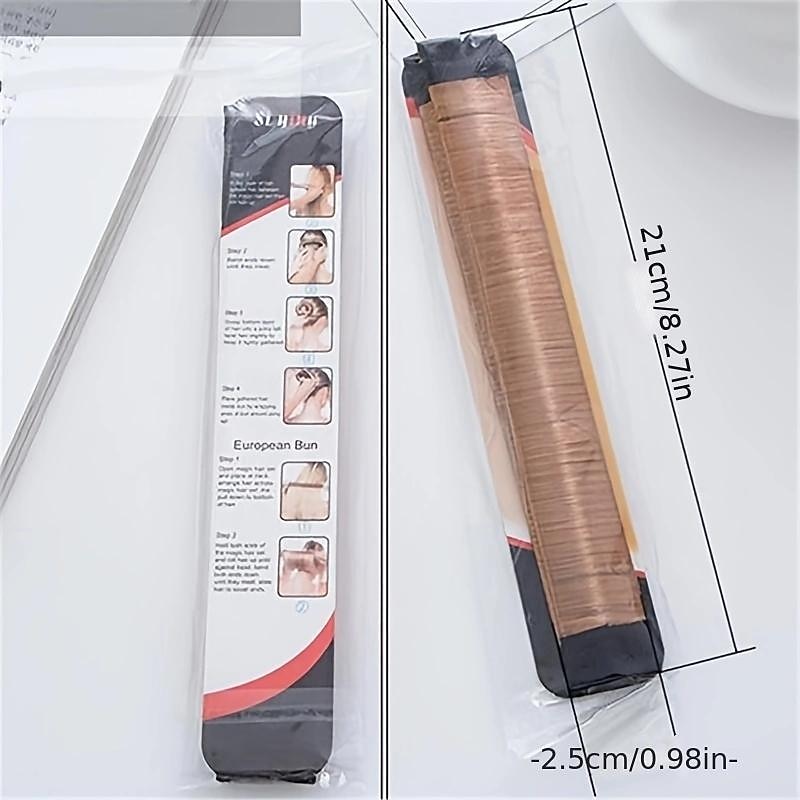 Hair Bun Maker, Easy Fast Snap Roll Hair Nets Magic Buns Tool, Donut Curler Roller Dish Headbands, Women's French Twist Hair Styling Shaper4