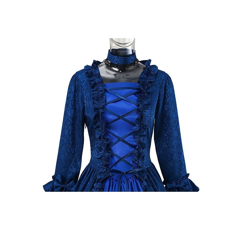 Rococo Victorian 18th Century Dress Party Costume Masquerade Maria Antonietta Plus Size Lace Bow Ball Gown Fancy Dress Women's Girls' Royal Halloween Masquerade Carnival Performance Event / Party4
