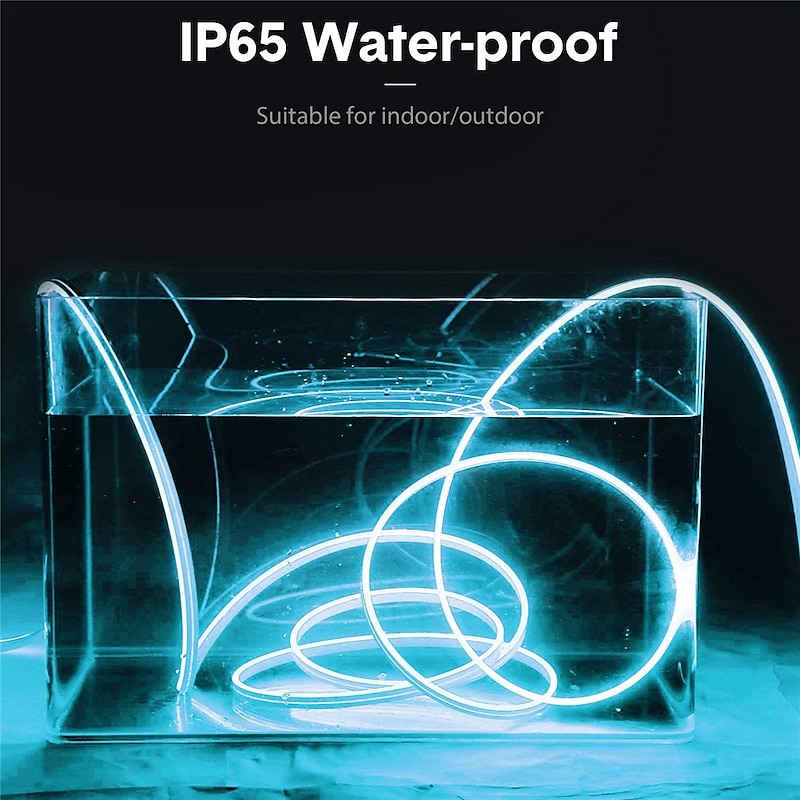 Waterproof LED Neon Tube 30M 25M 20M 15M 10M 5M 3M 2M 1M AC 220V-240V SMD 2835 Flexible Neon Strip Single Color for Outdoor Decorative Lighting