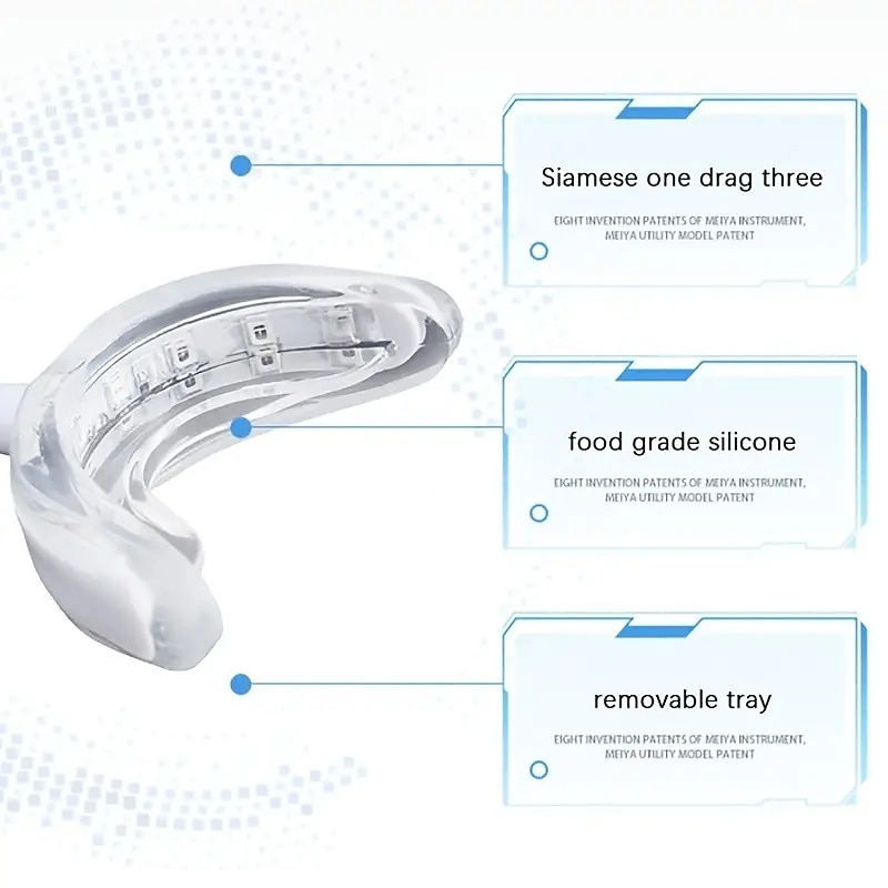 1PCS 4 In1 Teeth Whitening 24 Lights Timed Smart Led Portable USB Rechargeable Blue Light Oral Care Bleach Teeth Whitening4