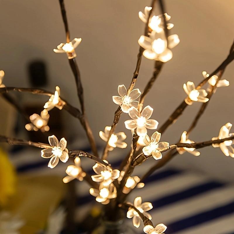 Cherry Blossom Tree Landscape Lighting Home Garden Decoration Wedding Birthday Christmas Festival Party Indoor Outdoor Warm White4