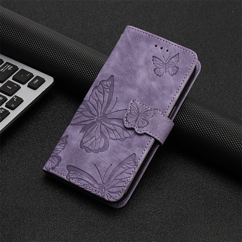 Phone Case For Samsung Galaxy S25 S23 S22 S21 FE S21 Ultra Plus A23 A32 Wallet Case Flip Wallet Full Body Protective Butterfly TPU PU Leather4