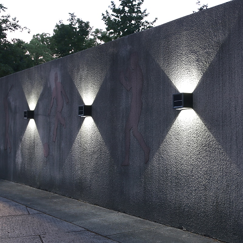 Solar Outdoor Wall Lamp 2 Modes Lighting Adjustable Solar Light Up And Down Luminous Villa Courtyard Wall Railing Decor Light Outdoor Waterproof Spot Light for Yard Deck Garden Garage Walkway Porch2