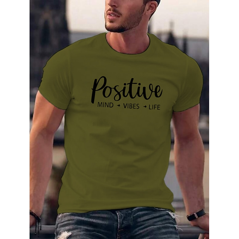 Men's Graphic Letter T Shirt Casual Style Classic Style Tee Top Short Sleeve T shirt Graphic Print Crew Neck Shirt Outdoor Daily Sports 1 2 3 Spring & Summer Clothing Apparel S M L XL 2XL 3XL3