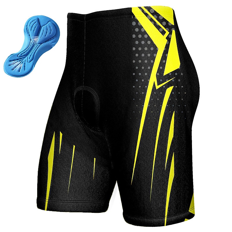 Men's Geometic Cycling Shorts Bike Padded Shorts / Chamois Bottoms Mountain Bike MTB Road Bike Cycling Sports 3D Pad Quick Dry Moisture Wicking Breathable Yellow Red Spandex Clothing Apparel Bike Wear4