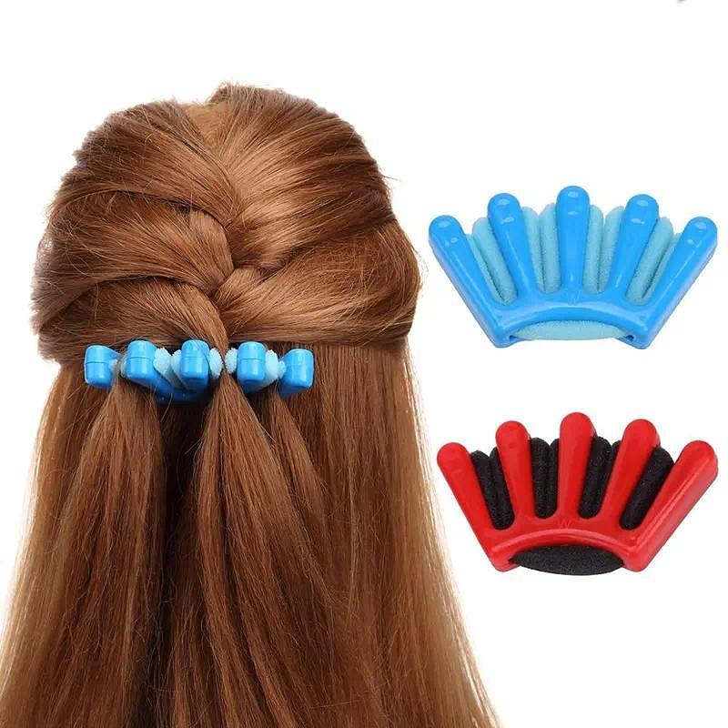 1pcs Sponge Hair Braider Multifunctional Hair Braiding Tool French Twist Plait Hair Braider Palm Shaped DIY Hair Styling Accessories2