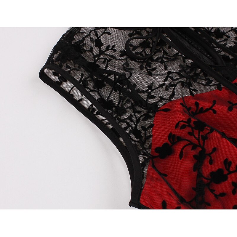 Retro Vintage 1950s Rockabilly A-Line Dress Swing Dress Flare Dress Lace Embroidery Fancy Dress Women's Masquerade Casual Daily Bachelorette Party Adults' Dress Homecoming Dresses4