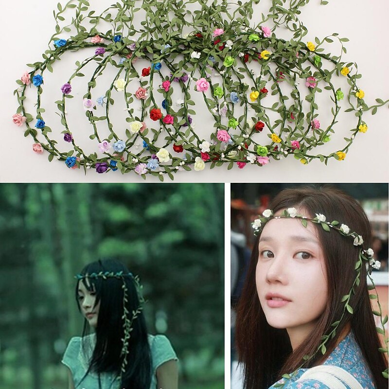 Lady Girl Fashion Bohemian Flower Crown Floral Garland Headbands 10PCS2