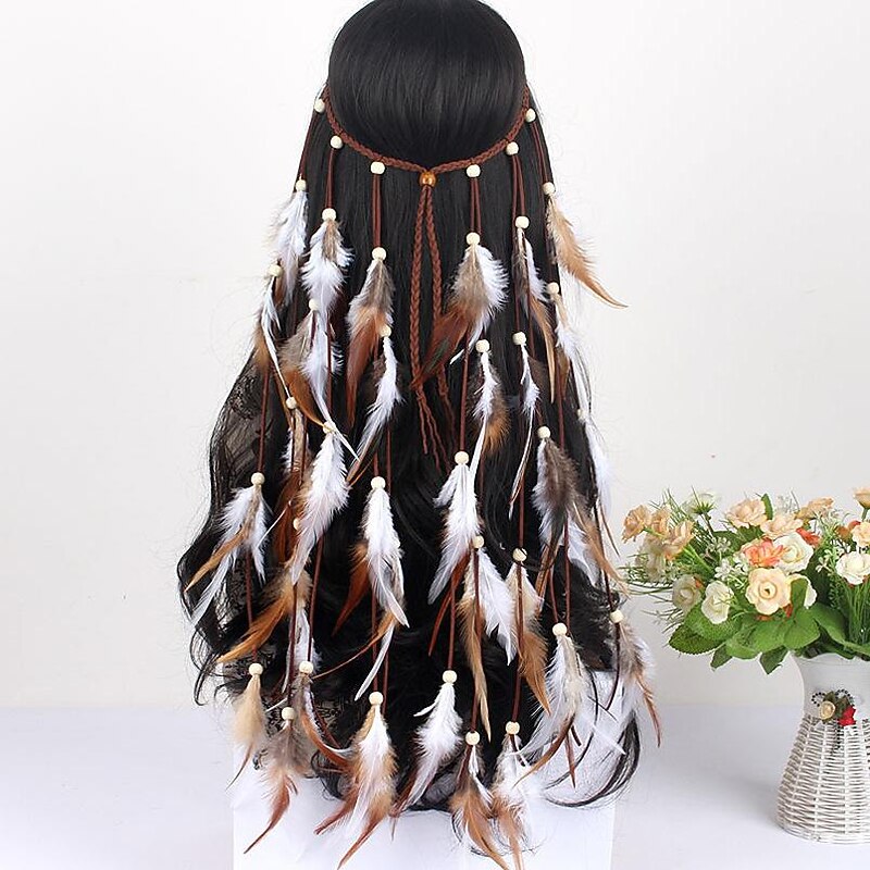 Feather Dreamcatcher Hair Accessories Bohemian Style Dreamcatcher Feather Hair Headband Ladies Hair Accessories