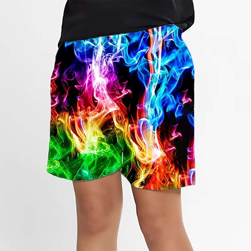 Kids Boys Shorts Graphic Breathable Soft Comfort Shorts Outdoor Sports Fashion Daily Blue Mid Waist