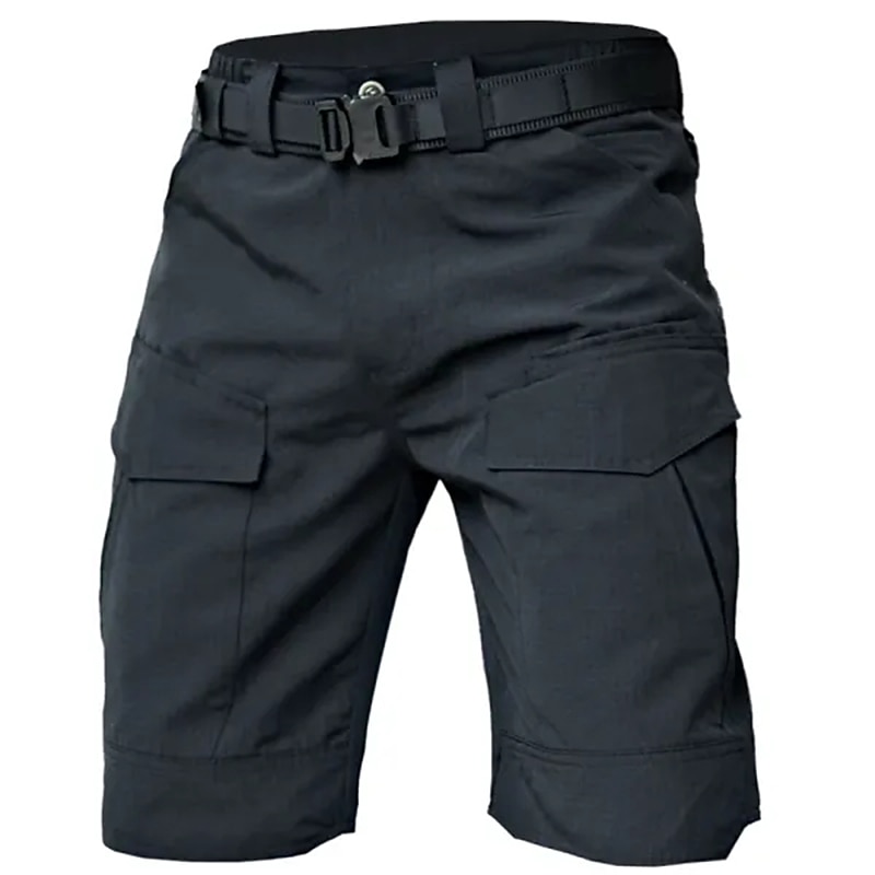 Men's Cargo Shorts Hiking Shorts Plain Comfort Breathable Outdoor Daily Going out Fashion Casual Black Green3