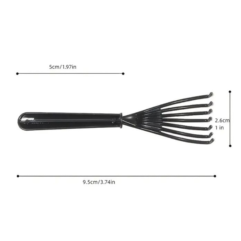 Hair Brush Cleaner Tool, Hairbrush Cleaning Rake, Hair Brush Cleaner Hair Dirt Remove Comb Embeded Tool Salon Home Pick Plastic Handle4