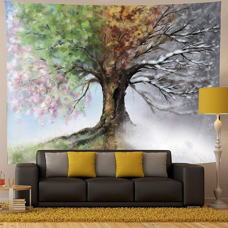 Tree of Life Hanging Tapestry Sun Moon Wall Art Large Tapestry Mural Decor Photograph Backdrop Blanket Curtain Home Bedroom Living Room Decoration4