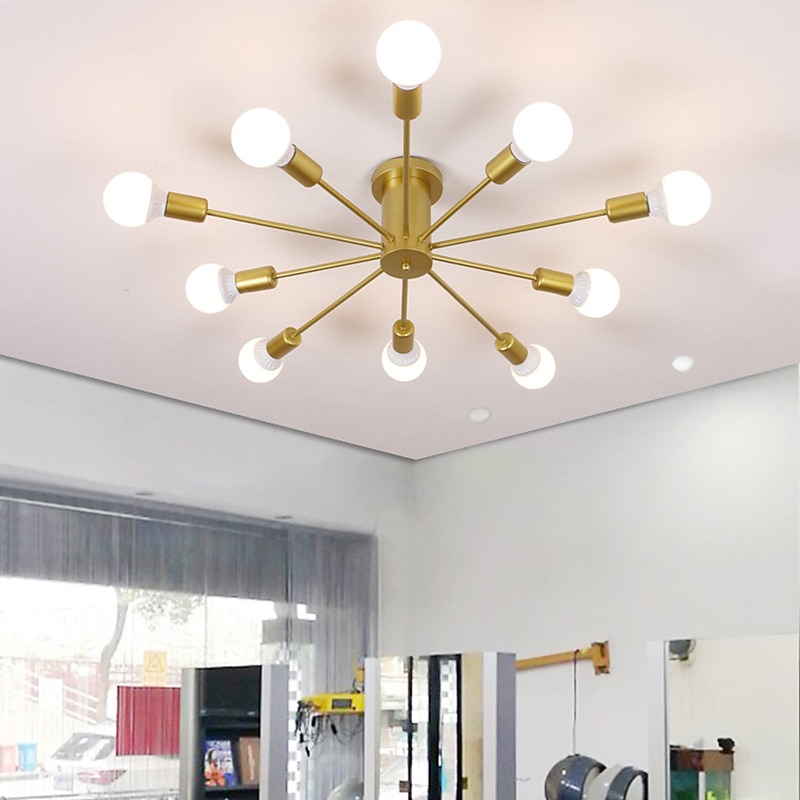 LED Ceiling Light 6/10-Light Dimmable Nordic Style Chandelier Sputnik Design Metal Artistic Style Industrial Painted Finishes Kitchen Bedroom Kids Room Lights 110-240V2