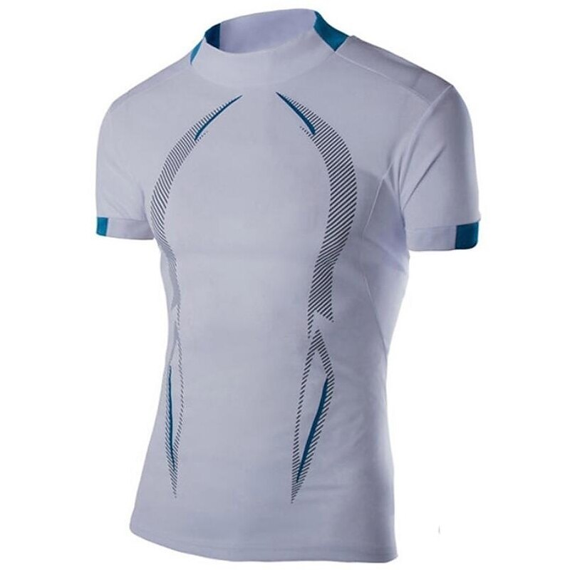 Men's Plus Size Big Tall T shirt Tee Tee Crew Neck Black White Dark Navy Short Sleeves Outdoor Sports Going out Quick Dry Print Color Block Clothing Apparel Polyester Stylish Casual Tops4