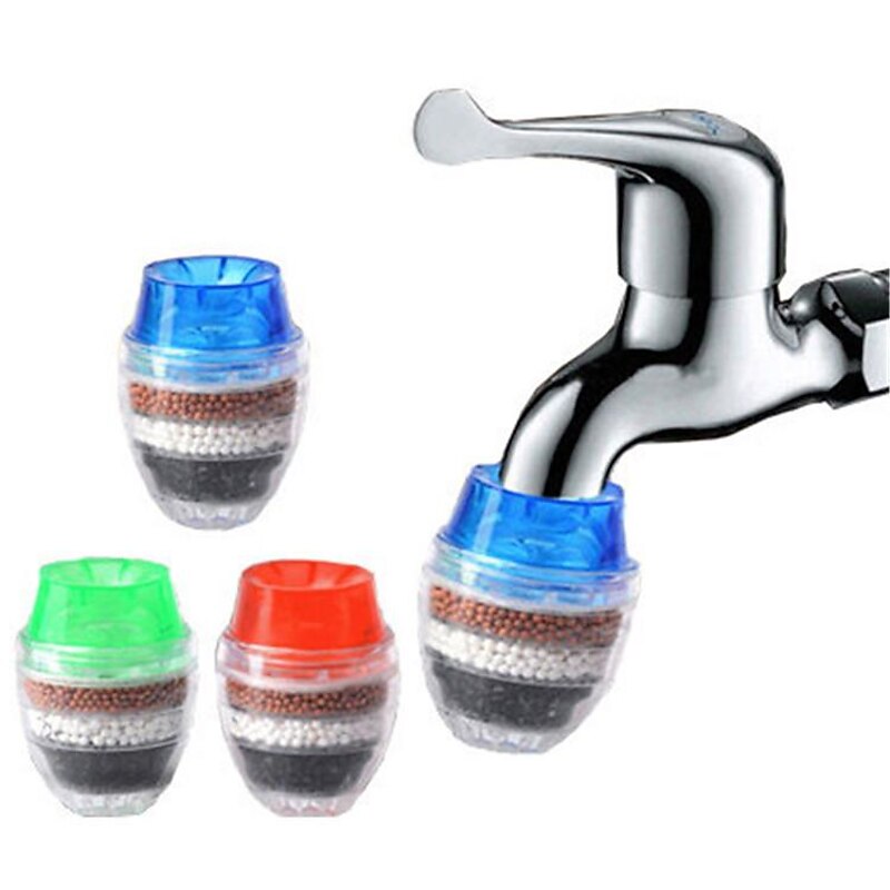 Faucet Filter Tap Water Filter Purifier Kitchen Anti-Splash Activated Carbon 5-Layer Water Filter