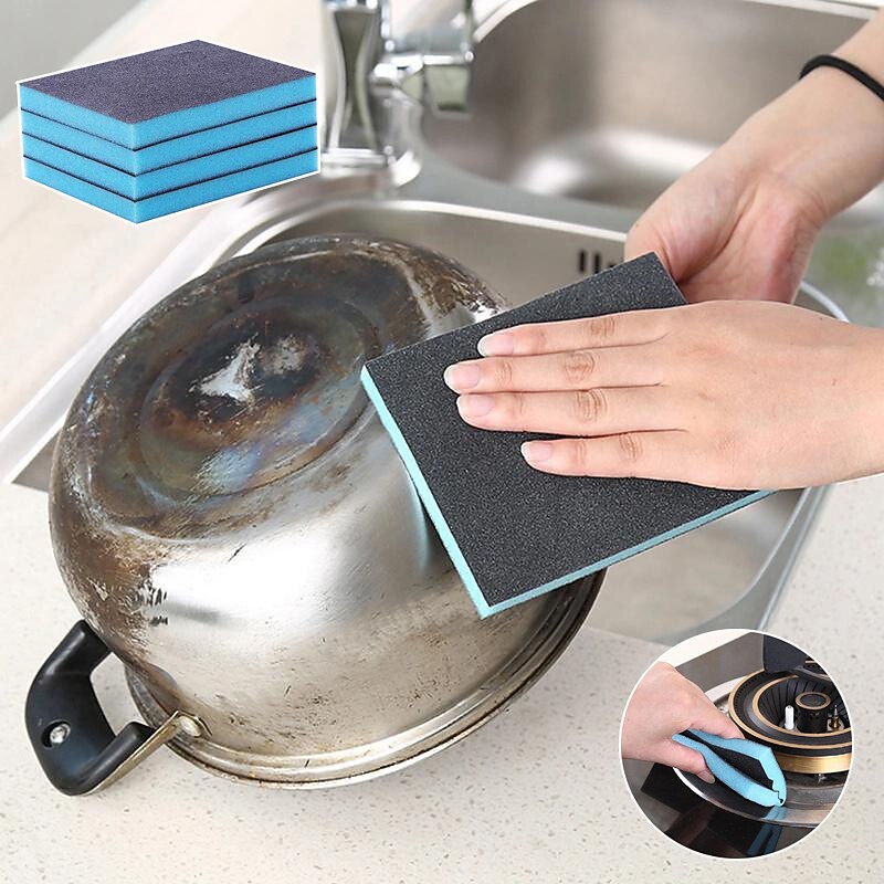 1pc Nanometer Diamond Sand Magic Sponge - The Ultimate Kitchen Cleaning Tool for Stove, Pan, and Knife!