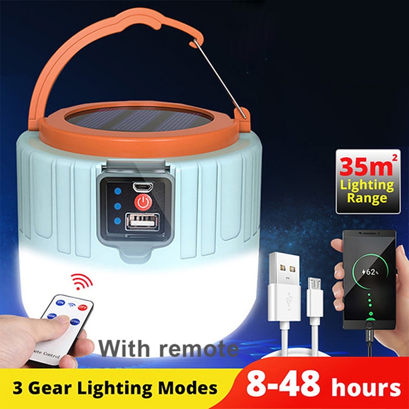 1pc Solar Led Camping Light，Solar Powered Portable Rechargeable Camping Lanterns, Outdoor Lighting Lamp With Mobile Phone Charging Function,Multi-functional Emergency Lamp