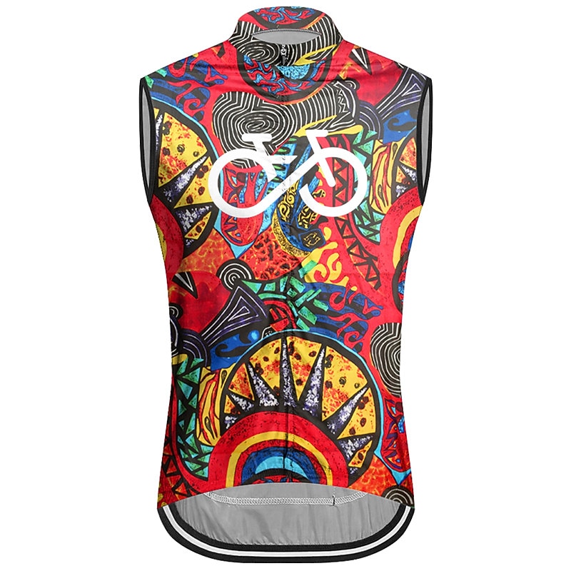 Men's Cycling Vest Cycling Jersey Graphic Funny Sleeveless Bike Vest / Gilet Jersey Top with 3 Rear Pockets Mountain Bike MTB Road Bike Cycling Quick Dry Back Pocket Moisture Wicking Breathable Sports2