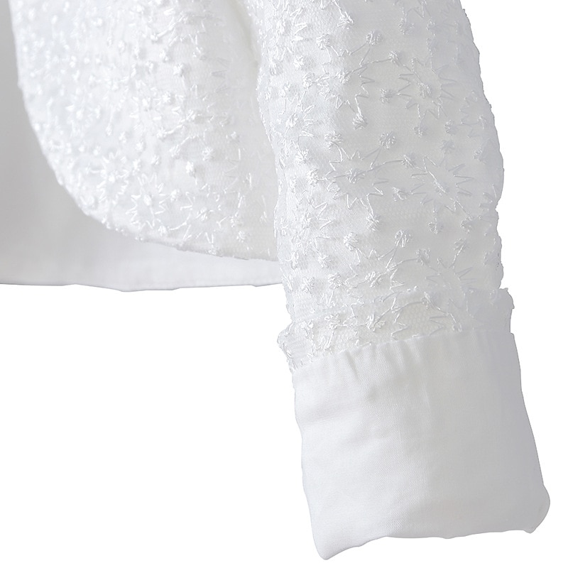 Kids Girls' Blazer Solid Color Fashion Rivet Lace Performance Cotton Coat Outerwear 3-13 Years Summer White4