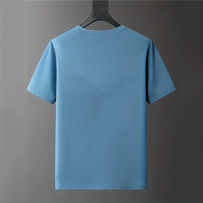 Men's Letter Graphic Prints T Shirt Graphic Tee Polyester Short Sleeve Graphic Shirt Black White Blue Comfortable Tee Outdoor Street Fashion Designer Clothing4