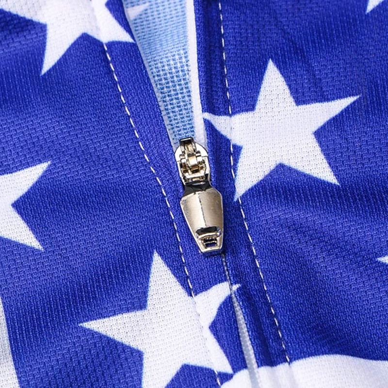 Men's Cycling Jersey I LOVE USA Pattern Short Sleeve Bike Jersey Top with 3 Rear Pockets Quick Dry Lightweight Soft Wicking Grey Sports Clothing Apparel4