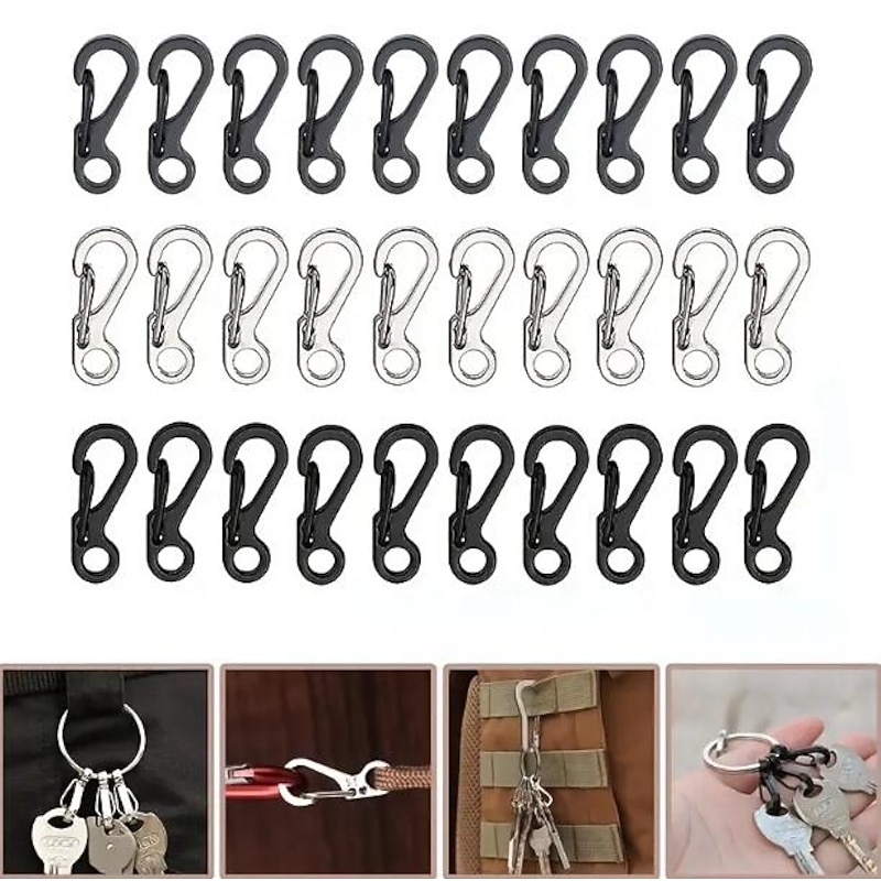 Mini Carabiner, EDC Survival Equipment, Snap Hook For Keychain Backpack Bottle, Outdoor Camping Accessories - Main Image