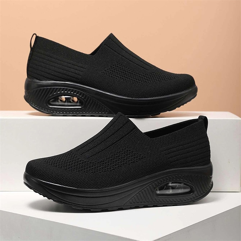 Women's Slip-On Air Cushion Sneakers – Breathable Mesh Walking Shoes for Casual & Sports 9